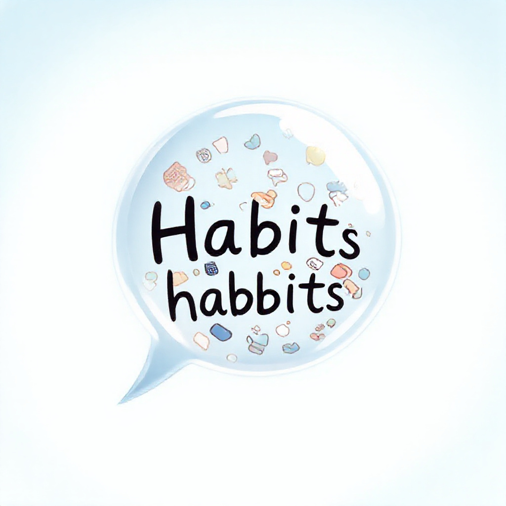 Visual of thoughts and habits connecting
