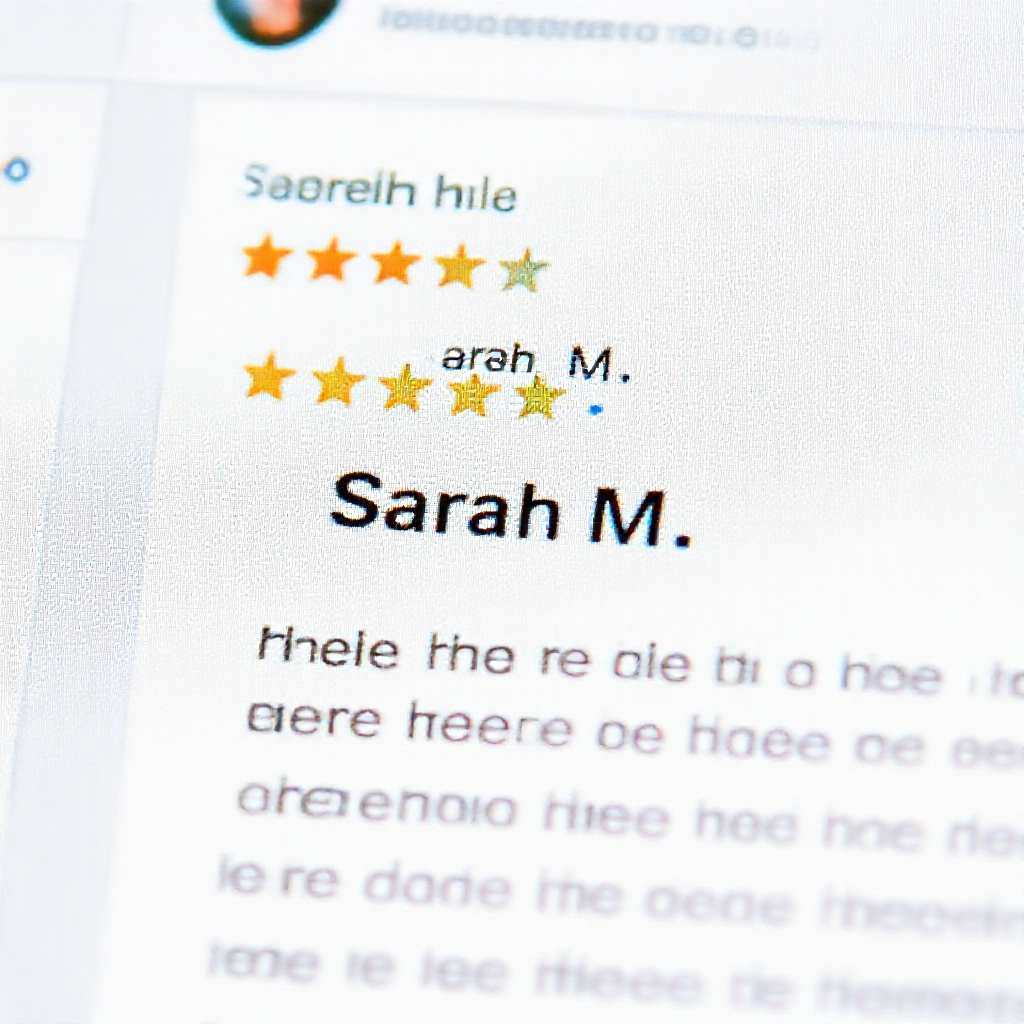 User satisfaction screenshot by Sarah M