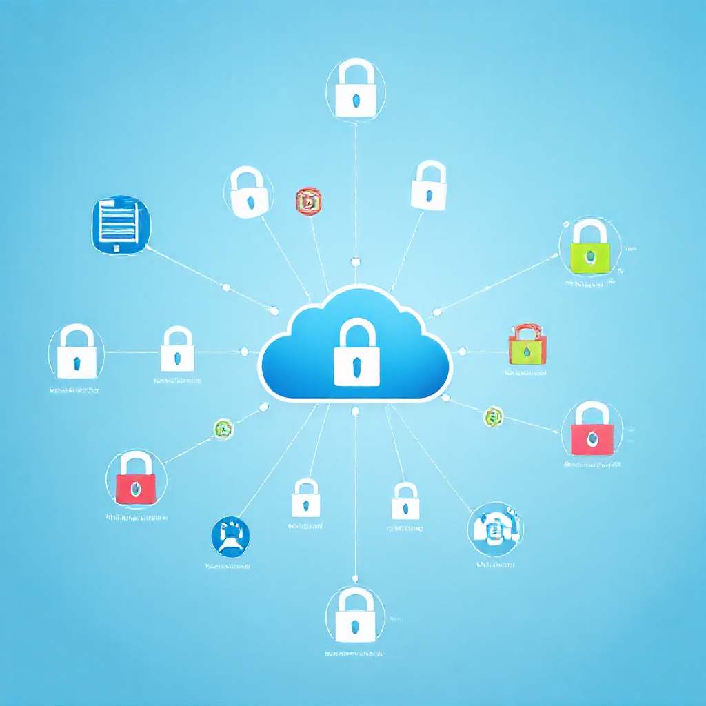 Graph showing secure data transmission in the cloud