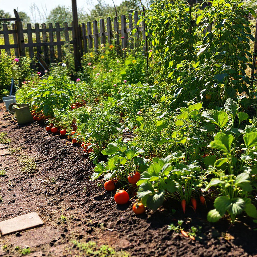 Hands planting vegetables in a garden