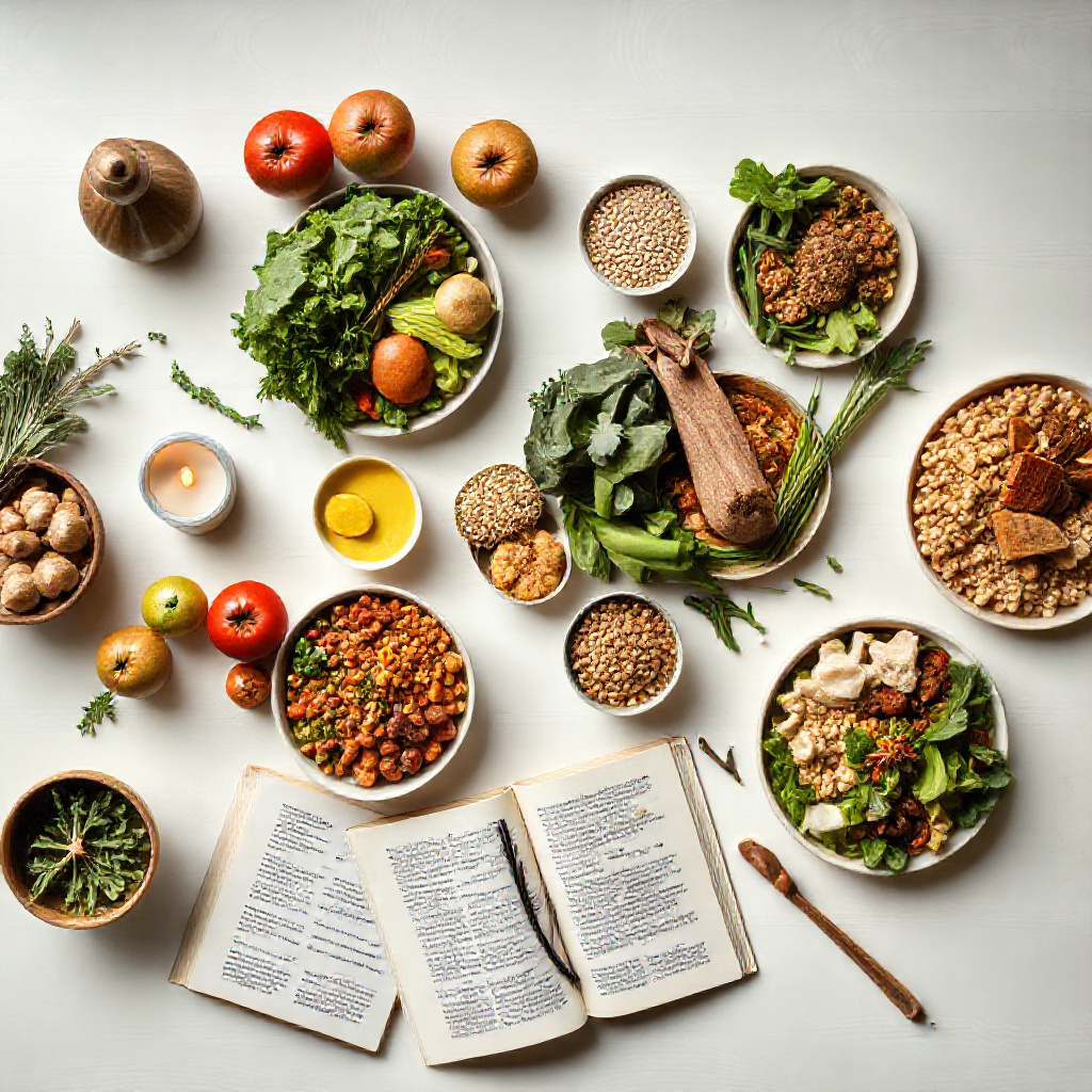 Mindful meal prep in a kitchen