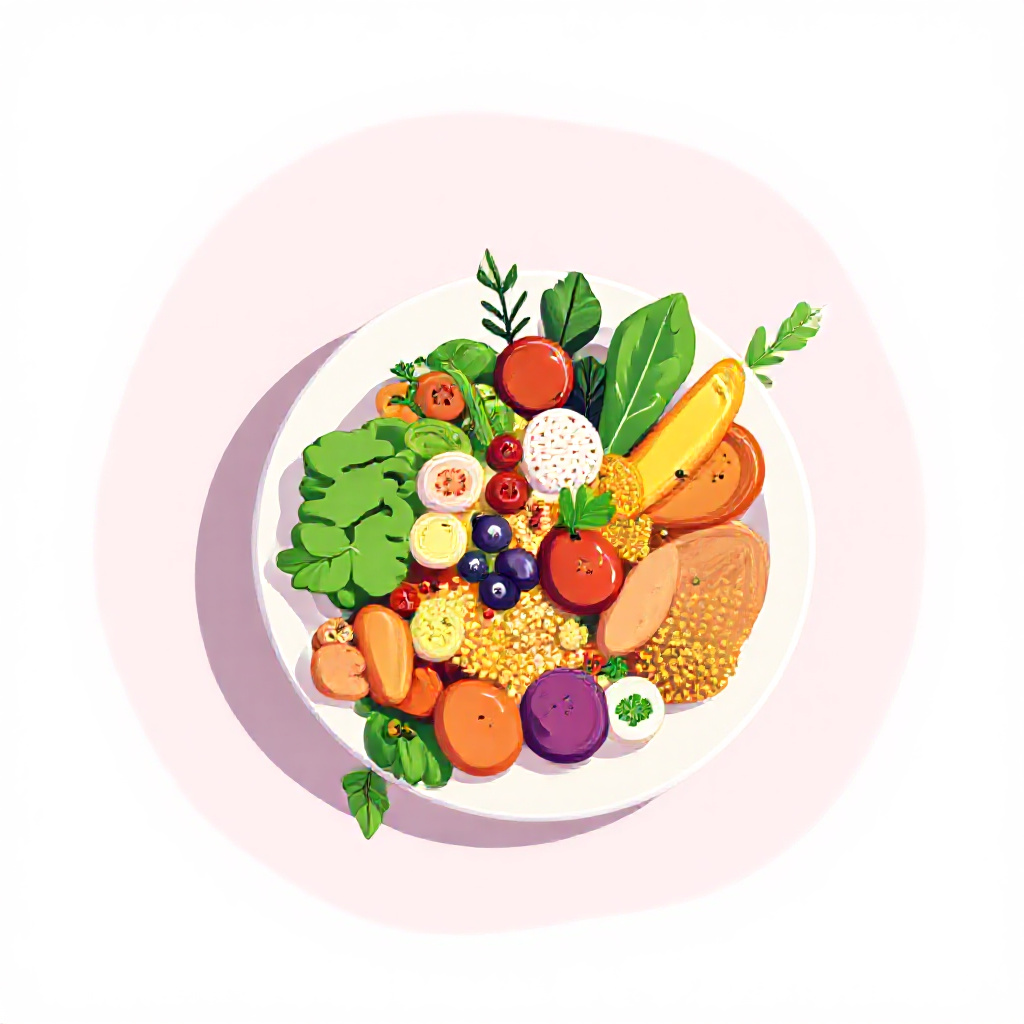 Healthy meal illustration