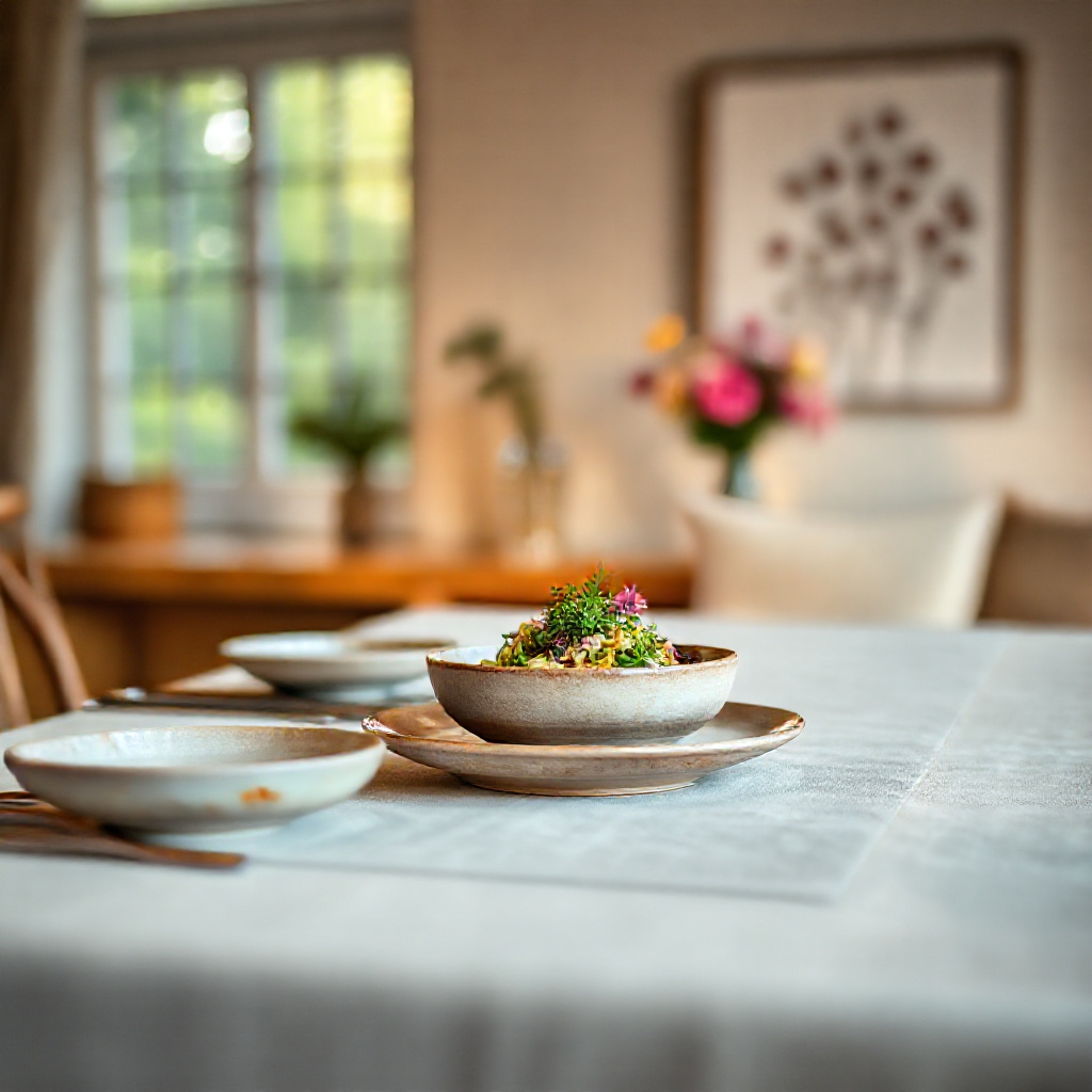 A person savoring a meal in a peaceful, natural setting