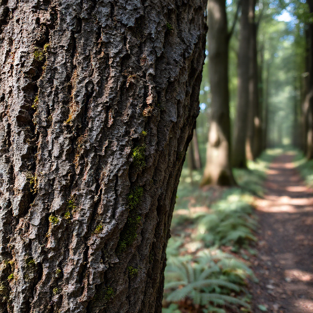 Details of a tree trunk in the forest