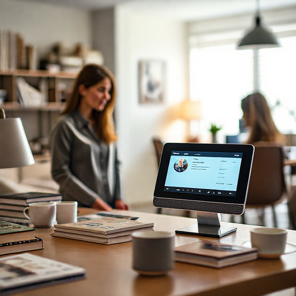 Rachel Voice Assistant in use, hands-free on a smart home setup