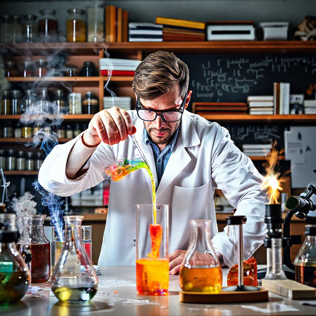 Scientists conducting experiments