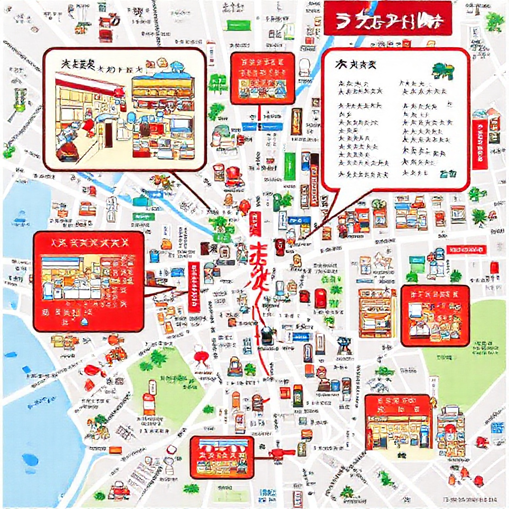 Tokyo map with shopping district highlights