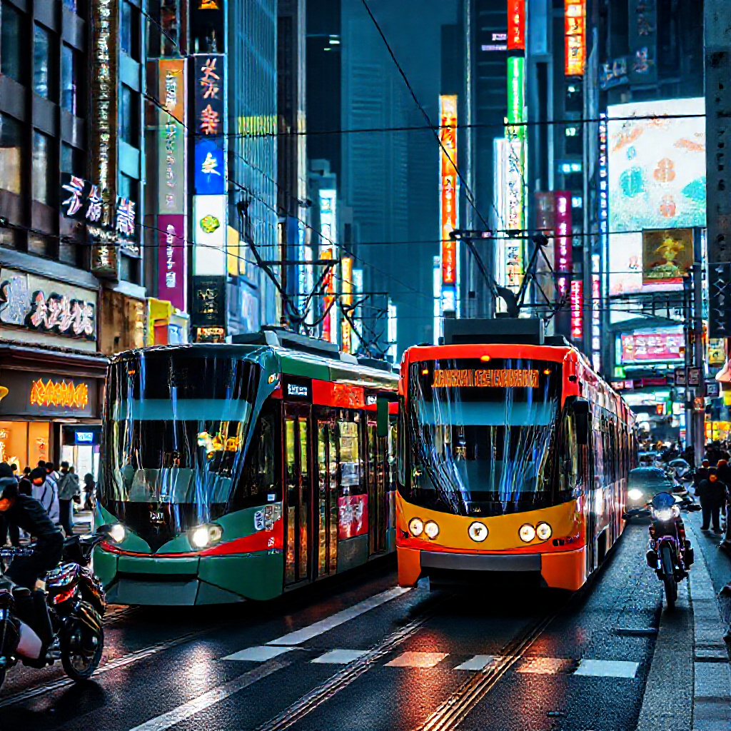 Tokyo Trams in Action