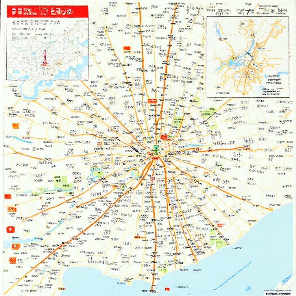 Tokyo map with attractions marked