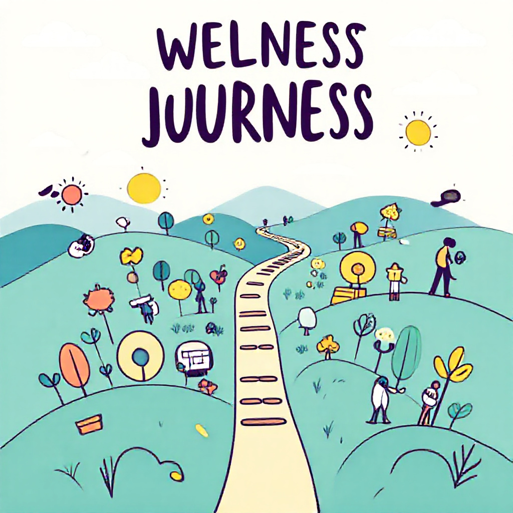 Illustration of a person setting healthy goals
