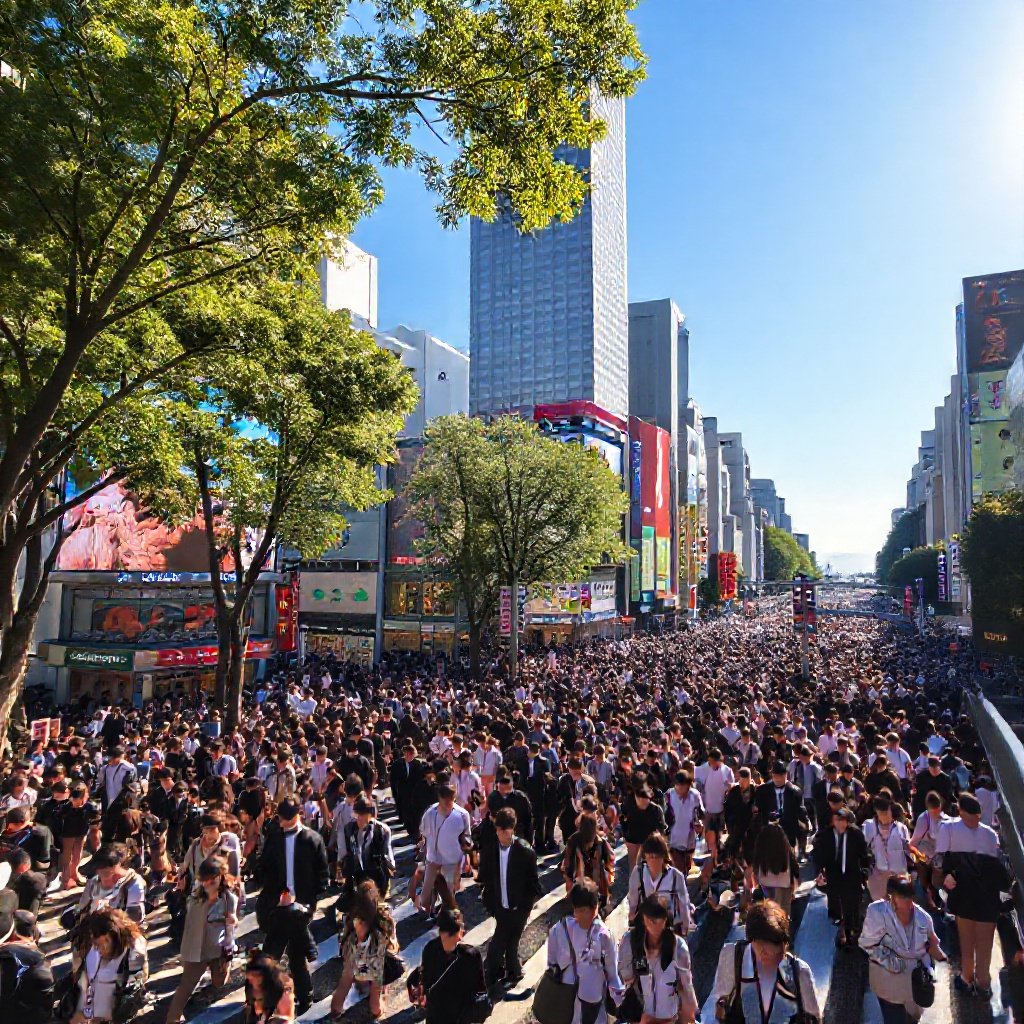 Shibuya Crossing at Daylight
